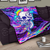 Psychedelic Mushroom Skull SED-0898 Quilt
