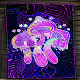 Magic Mushrooms Psychedelic Hallucination Vibrant SED-0899 Quilt