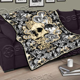 Magic Psychedelic Mushrooms And Skulls SED-0901 Quilt