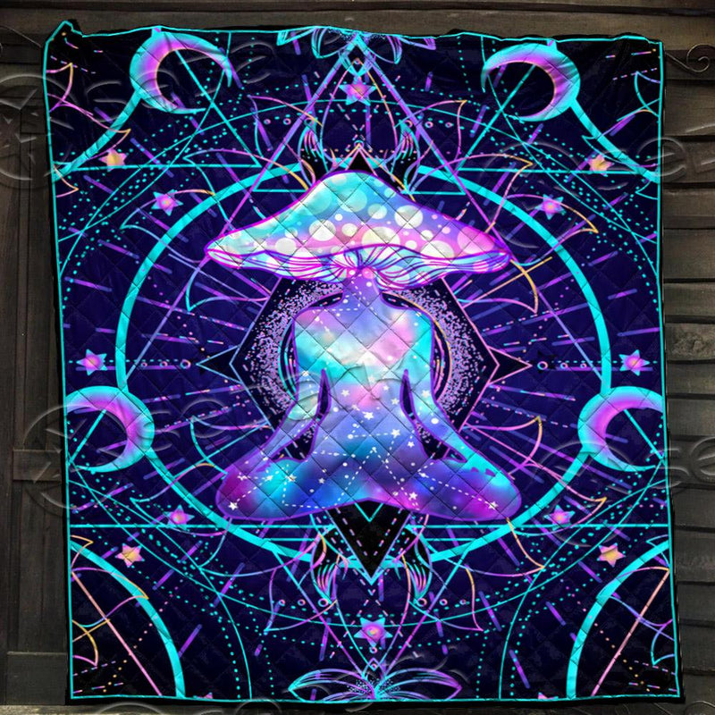 Magic Mushrooms Seamless Pattern SED-0904 Quilt