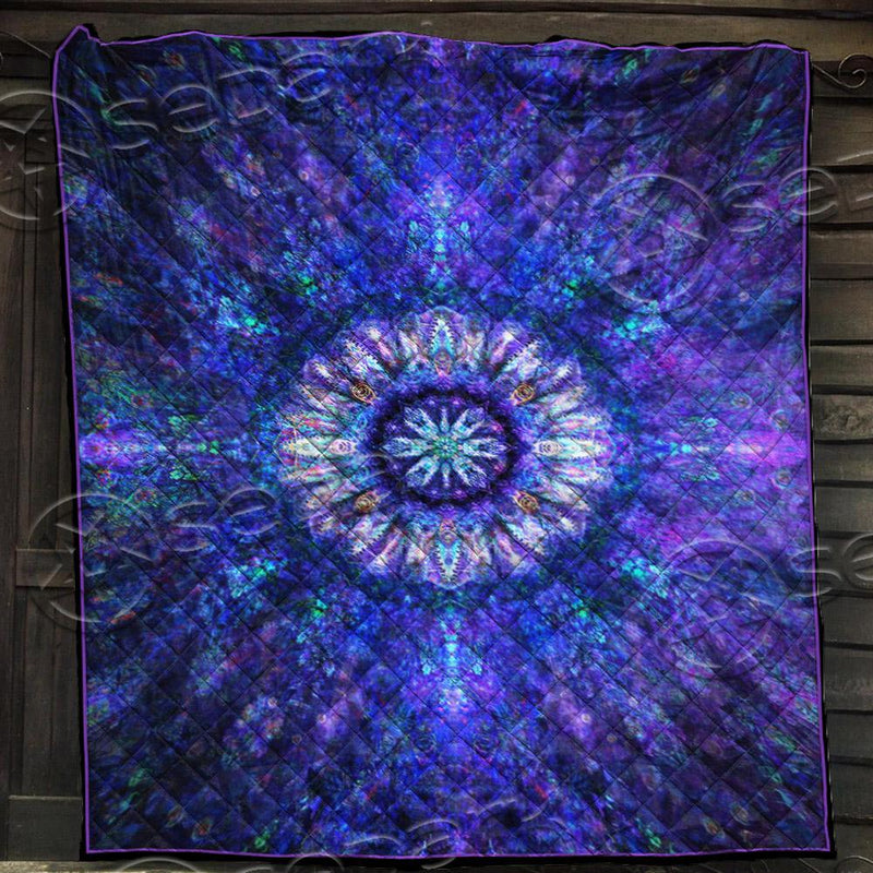 Psychedelic Blue Love SED-0906 Quilt