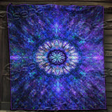 Psychedelic Blue Love SED-0906 Quilt