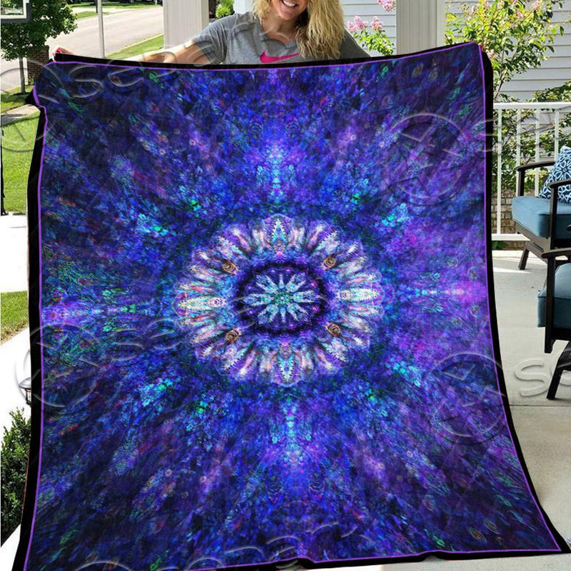 Psychedelic Blue Love SED-0906 Quilt