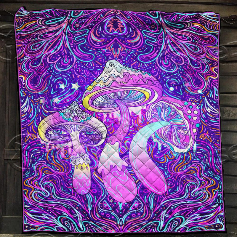 Psychedelic Trippy Mushroom SED-0907 Quilt