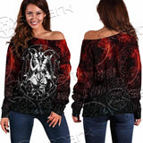 Baphomet 666 SED-0909 Off Shoulder Sweaters
