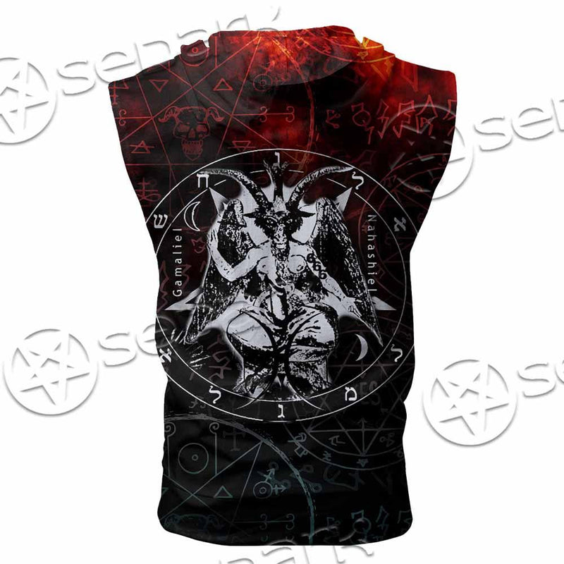 Baphomet 666 SED-0909 Zip Sleeveless Hoodie