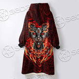 Baphomet Cat SED-0910 Oversized Sherpa Blanket Hoodie