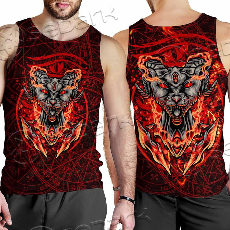 Baphomet Cat SED-0910 Men Tank-tops