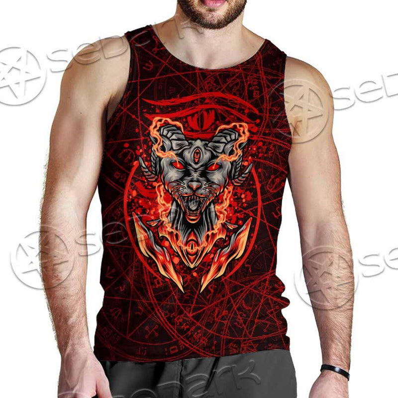 Baphomet Cat SED-0910 Men Tank-tops