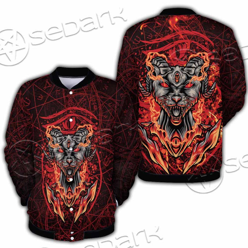 Baphomet Cat SED-0910 Button Jacket