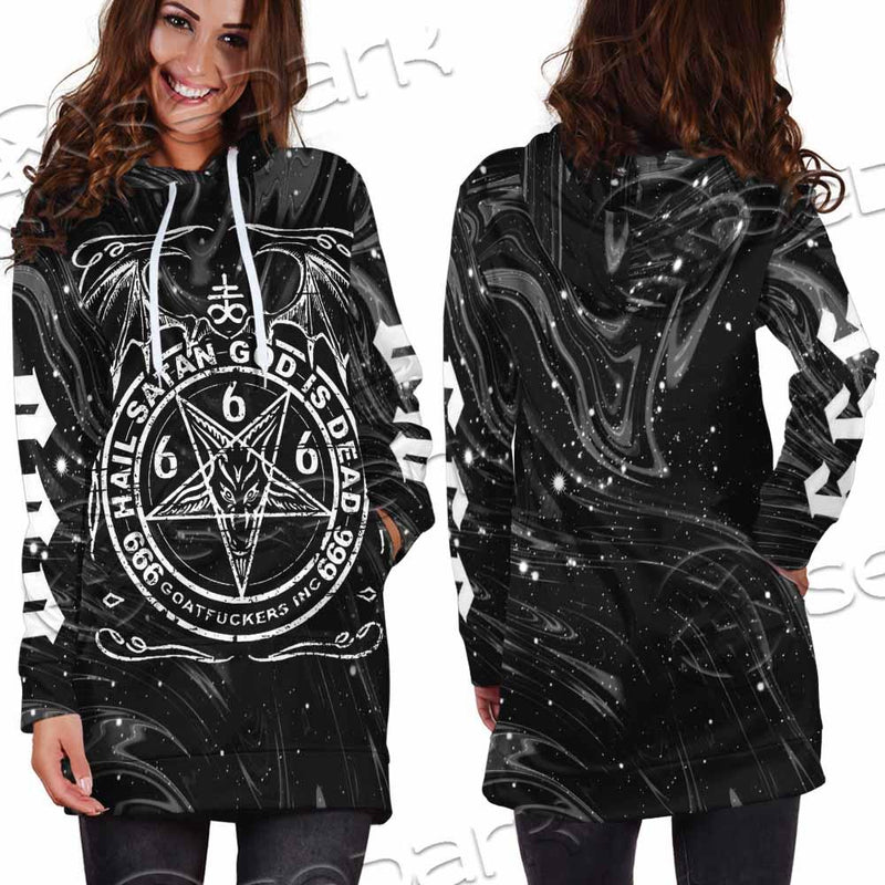 Hail Satan God Is Dead SED-0911 Hoodie Dress