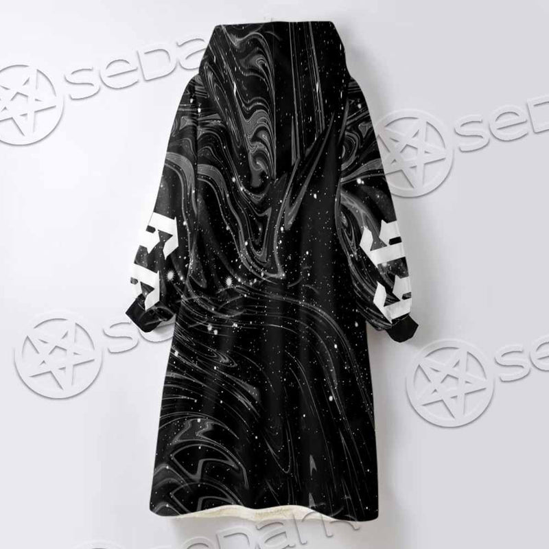 Hail Satan God Is Dead SED-0911 Oversized Sherpa Blanket Hoodie