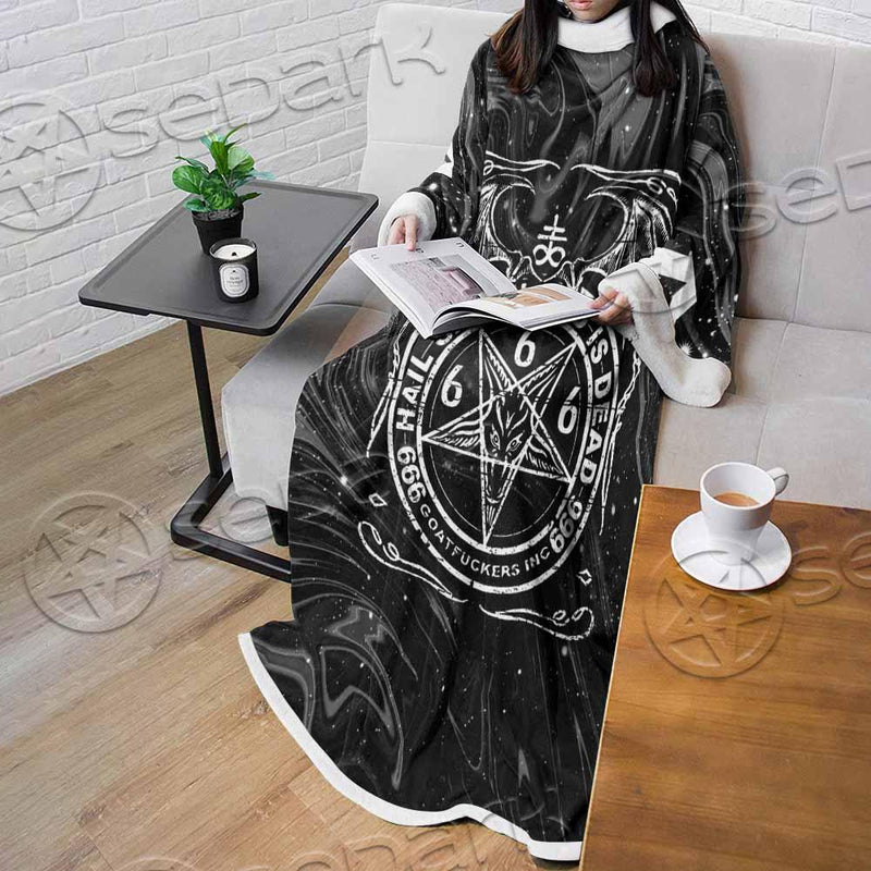 Hail Satan God Is Dead SED-0911 Sleeved Blanket