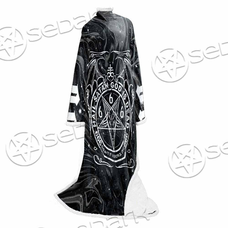 Hail Satan God Is Dead SED-0911 Sleeved Blanket
