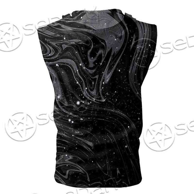 Hail Satan God Is Dead SED-0911 Zip Sleeveless Hoodie