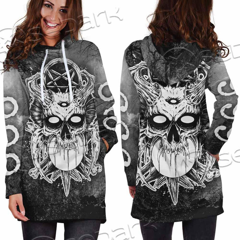 Skull Crossbones 666 SED-0912 Hoodie Dress