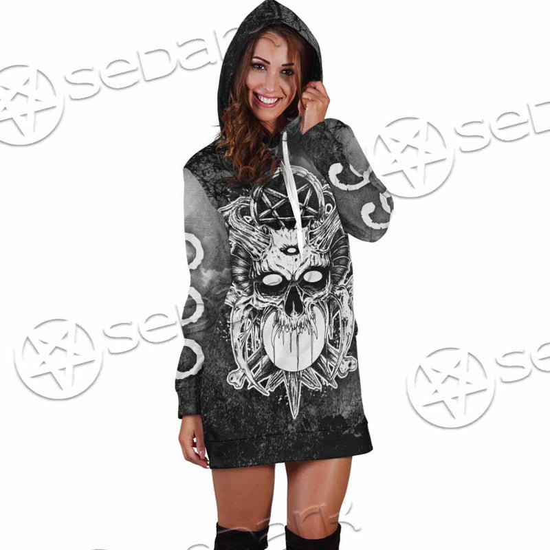 Skull Crossbones 666 SED-0912 Hoodie Dress