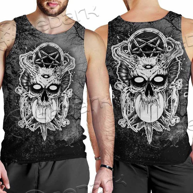 Skull Crossbones 666 SED-0912 Men Tank-tops