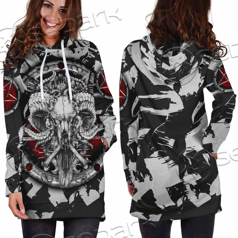 Pentagram Goat Head SED-0914 Hoodie Dress