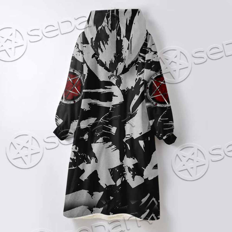 Pentagram Goat Head SED-0914 Oversized Sherpa Blanket Hoodie