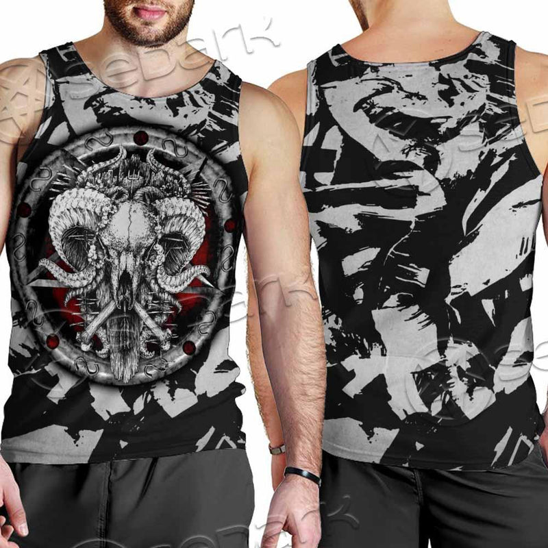 Pentagram Goat Head SED-0914 Men Tank-tops