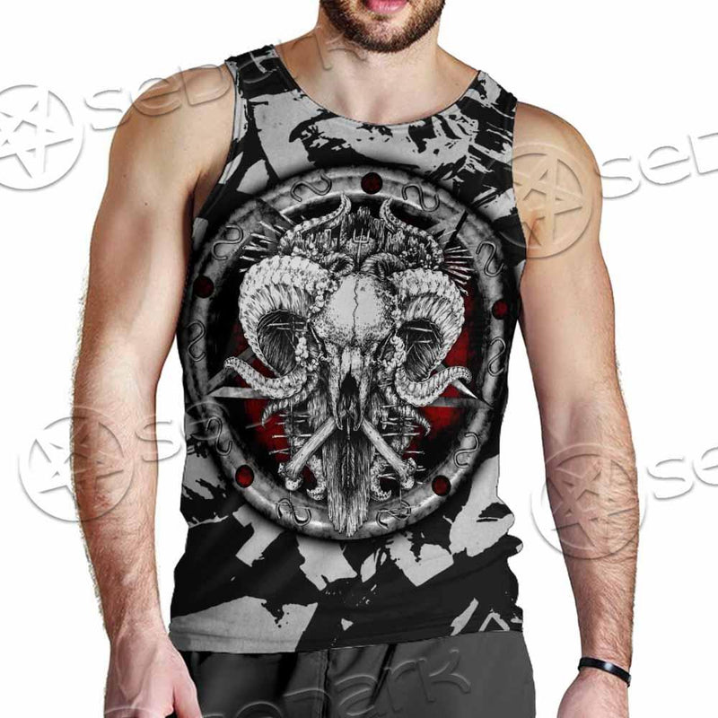 Pentagram Goat Head SED-0914 Men Tank-tops