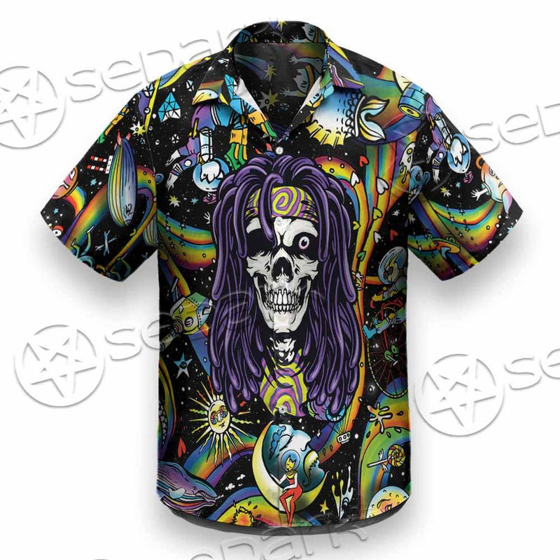 Psychedelic Skull Rasta Character SED-0915 Shirt Allover