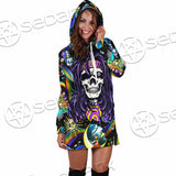 Psychedelic Skull Rasta Character SED-0915 Hoodie Dress