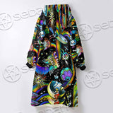 Psychedelic Skull Rasta Character SED-0915 Oversized Sherpa Blanket Hoodie