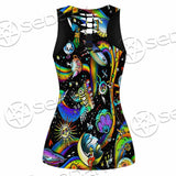 Psychedelic Skull Rasta Character SED-0915 Women Tank Top
