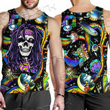 Psychedelic Skull Rasta Character SED-0915 Men Tank-tops