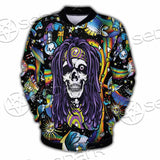 Psychedelic Skull Rasta Character SED-0915 Button Jacket