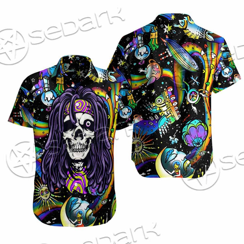 Psychedelic Skull Rasta Character SED-0915 Shirt Allover