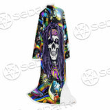 Psychedelic Skull Rasta Character SED-0915 Sleeved Blanket