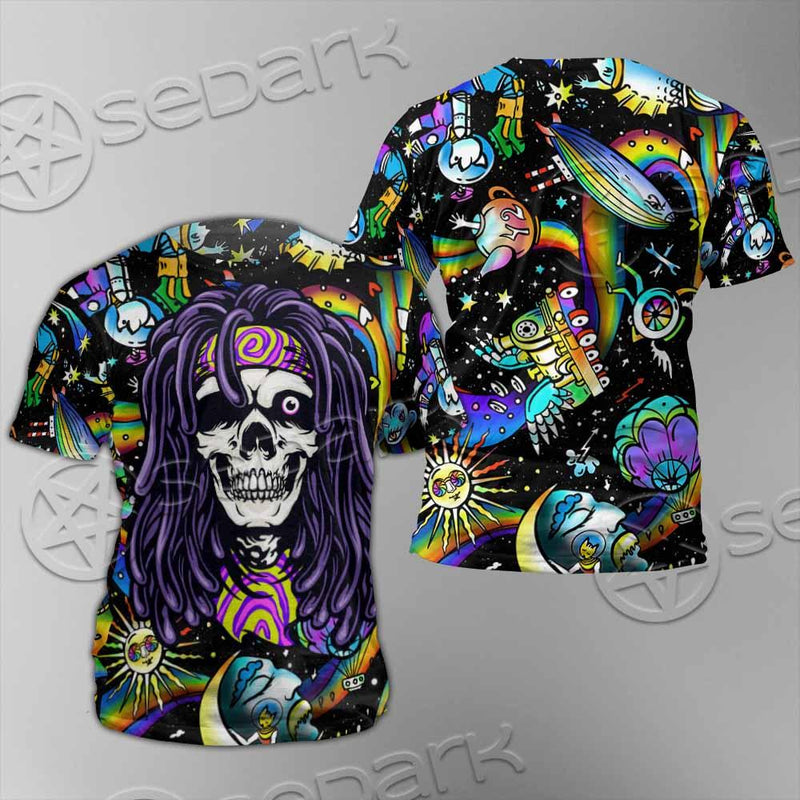 Psychedelic Skull Rasta Character SED-0915 Unisex T-shirt
