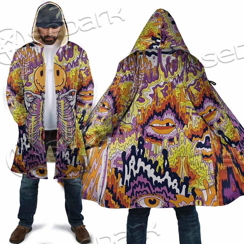 Psychedelic Trippy Skeleton SED-0916 Cloak