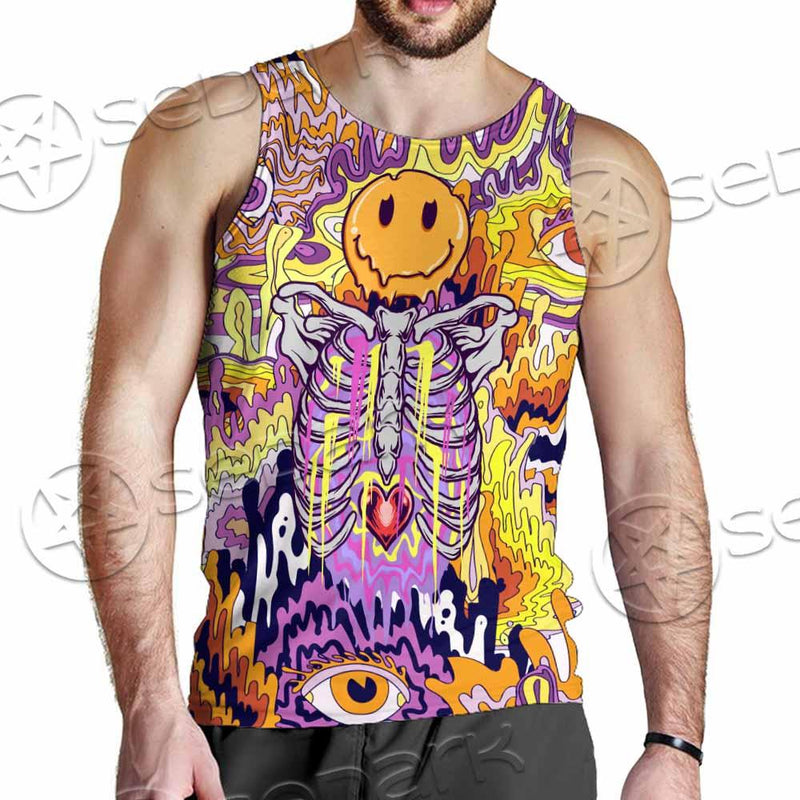 Psychedelic Trippy Skeleton SED-0916 Men Tank-tops