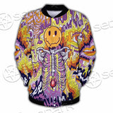 Psychedelic Trippy Skeleton SED-0916 Button Jacket