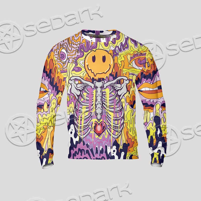 Psychedelic Trippy Skeleton SED-0916 Unisex Sweatshirt