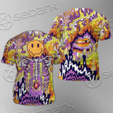 Psychedelic Trippy Skeleton SED-0916 Unisex T-shirt
