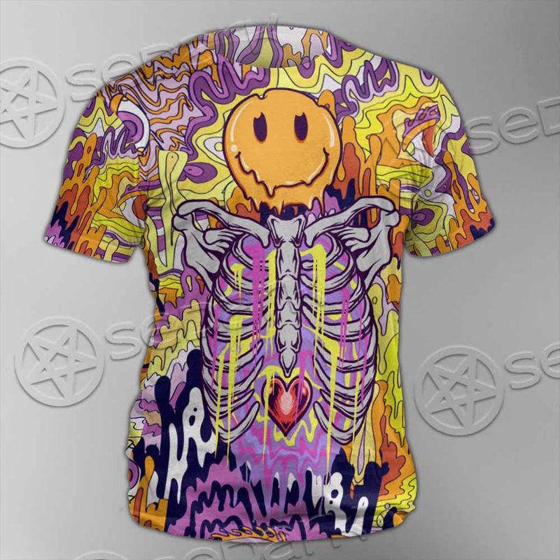 Psychedelic Trippy Skeleton SED-0916 Unisex T-shirt