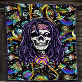 Psychedelic Skull Rasta Character SED-0917 Quilt
