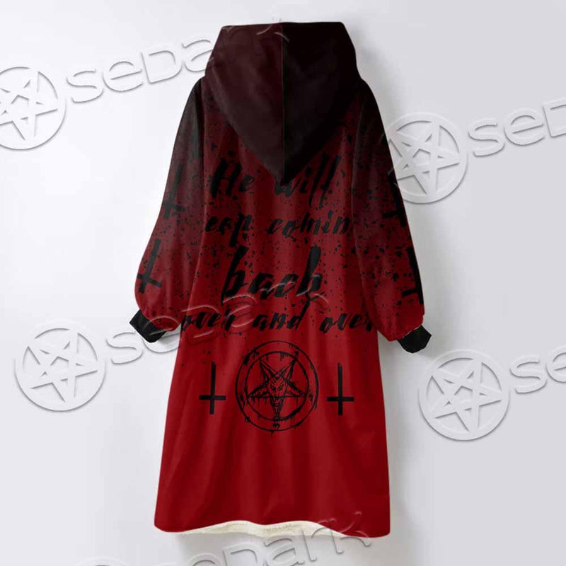 Pentagram 666 SED-0918 Oversized Sherpa Blanket Hoodie