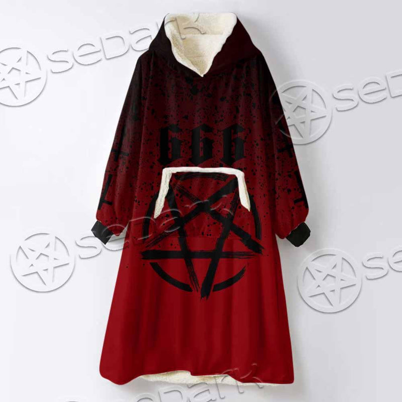 Pentagram 666 SED-0918 Oversized Sherpa Blanket Hoodie