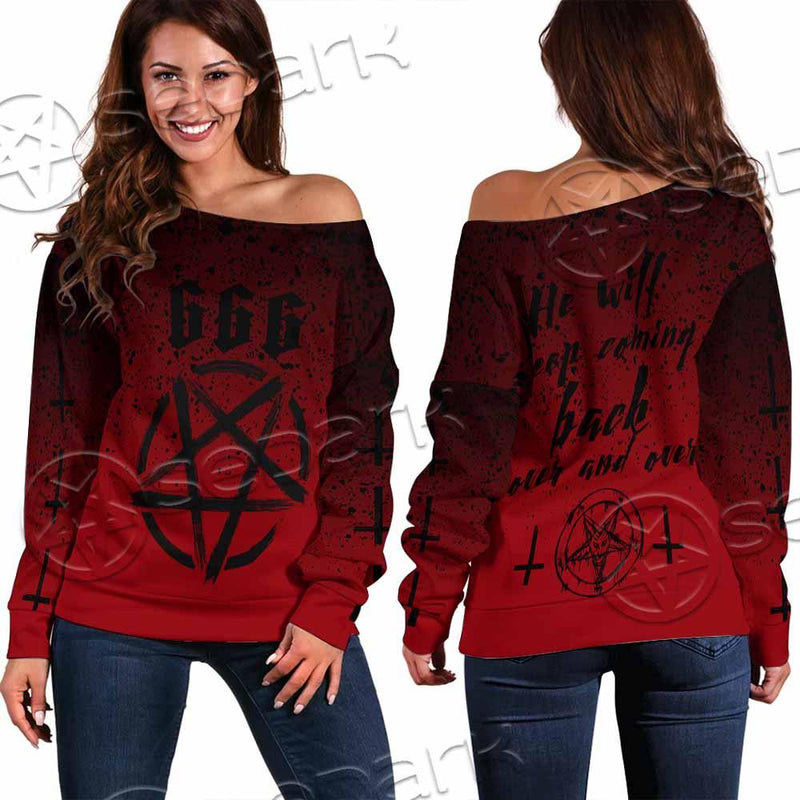 Pentagram 666 SED-0918 Off Shoulder Sweaters