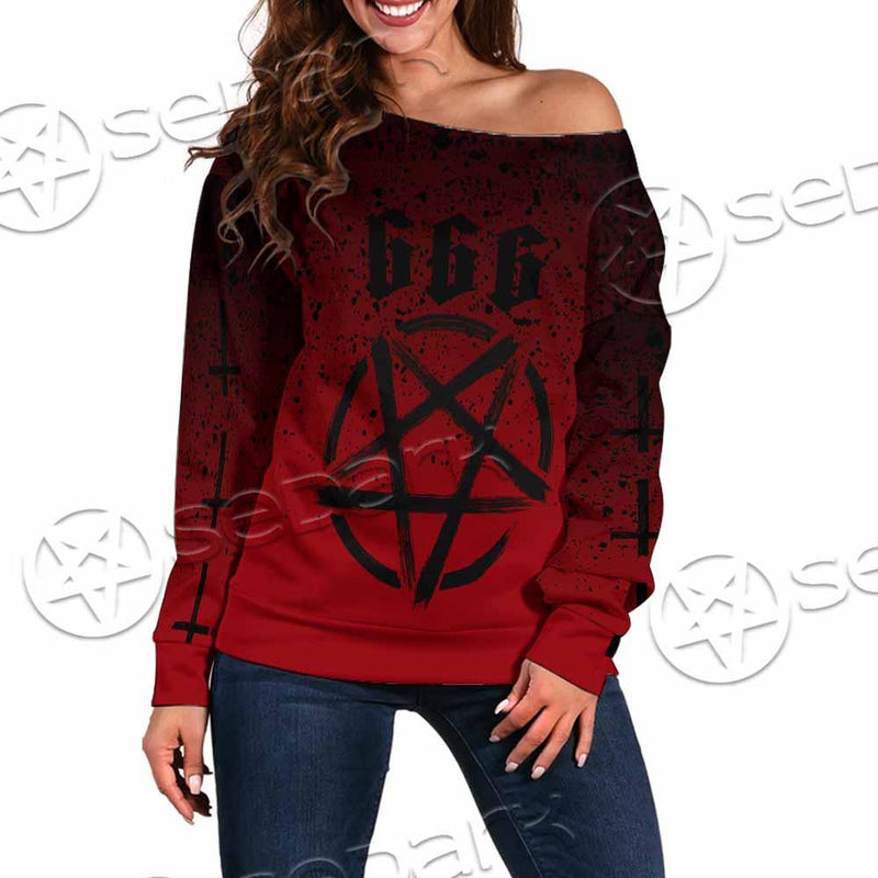 Pentagram 666 SED-0918 Off Shoulder Sweaters