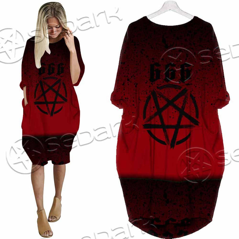 Pentagram 666 SED-0918 Batwing Pocket Dress