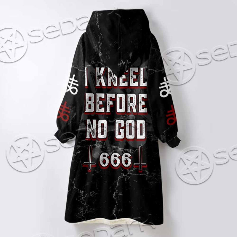 Kneel Before No God SED-0919 Oversized Sherpa Blanket Hoodie
