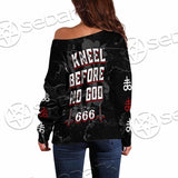 Kneel Before No God SED-0919 Off Shoulder Sweaters