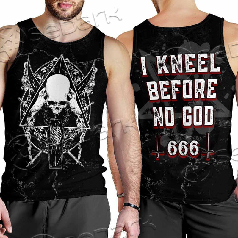 Kneel Before No God SED-0919 Men Tank-tops